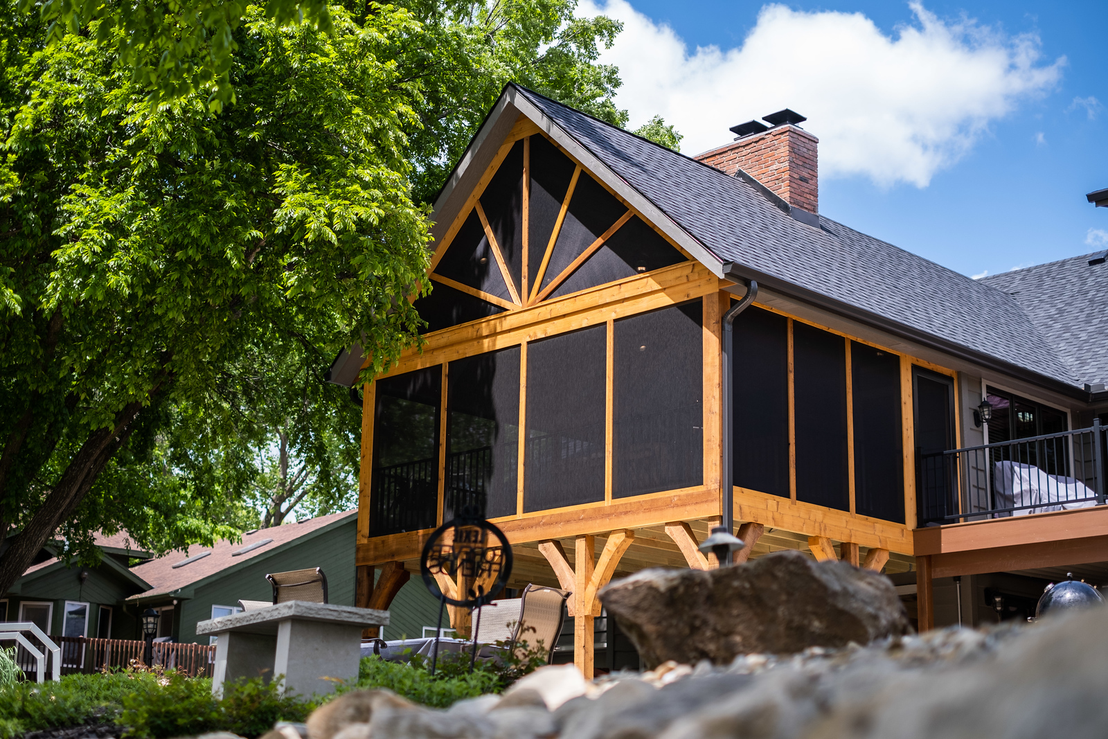 Custom screen room addition in Topeka KS by Window Design & Remodeling